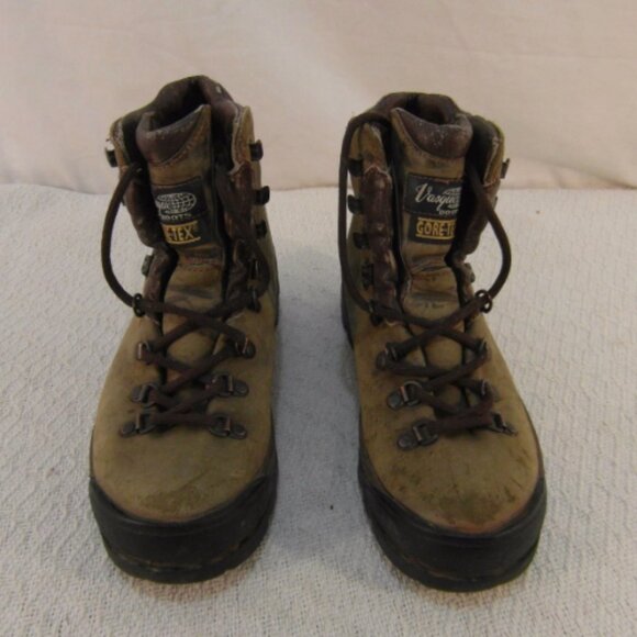 MEN\'S sz8M VINTAGE VASQUE LEATHER ITALIAN MADE LACE UP HIKING BOOTS NM 33233 main image 11